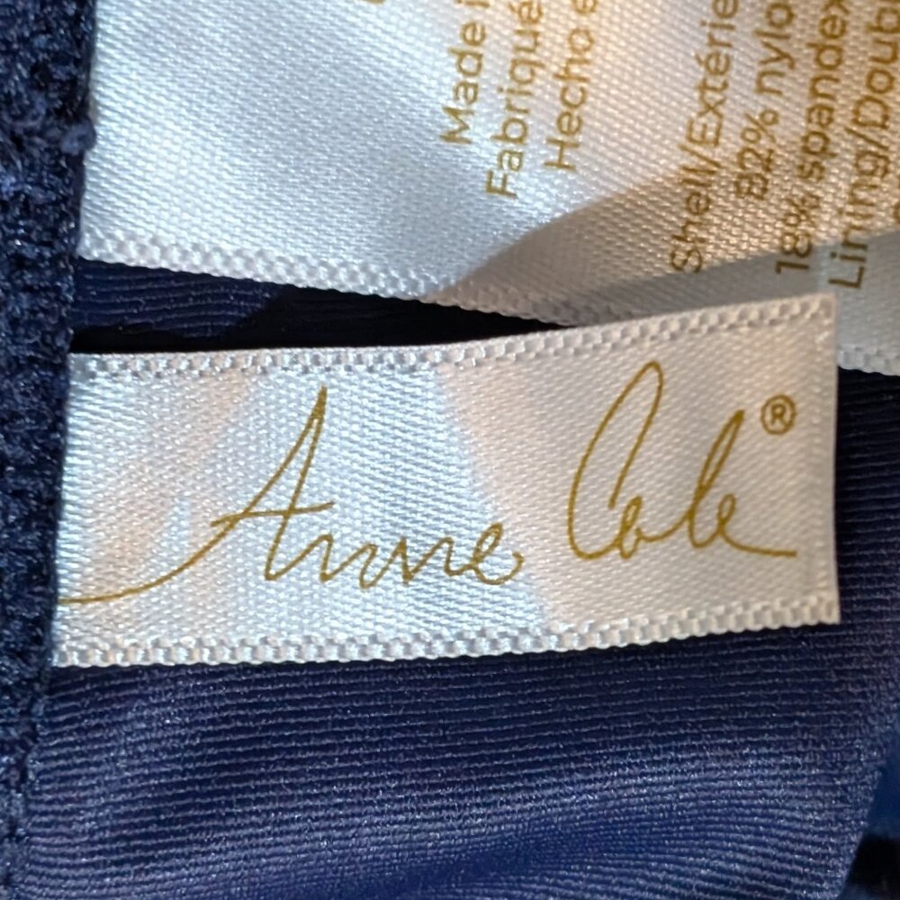 Anne Cole Tankini Navy Strapless Swim Top Size Medium - Picture 9 of 11